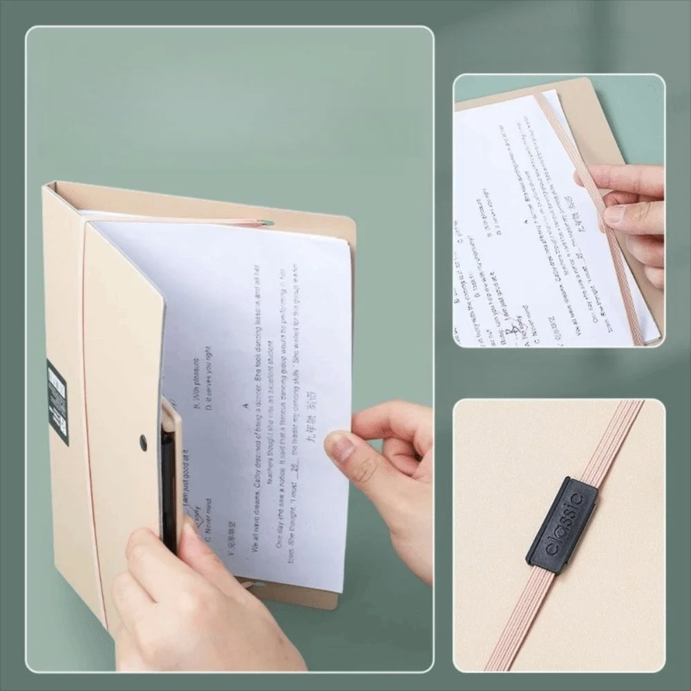 1 Foldable File Holder with Dual-Way Shoulder Strap, Document Organizer for Office/School Travel Use - Portatile Briefcase