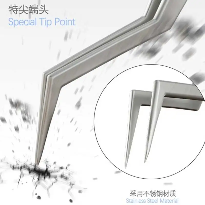 Aax-17 tin Precision Tweezers precision tweezers for precise clamping of tin wire Non-slip and wear-resistant Made of stainless steel
