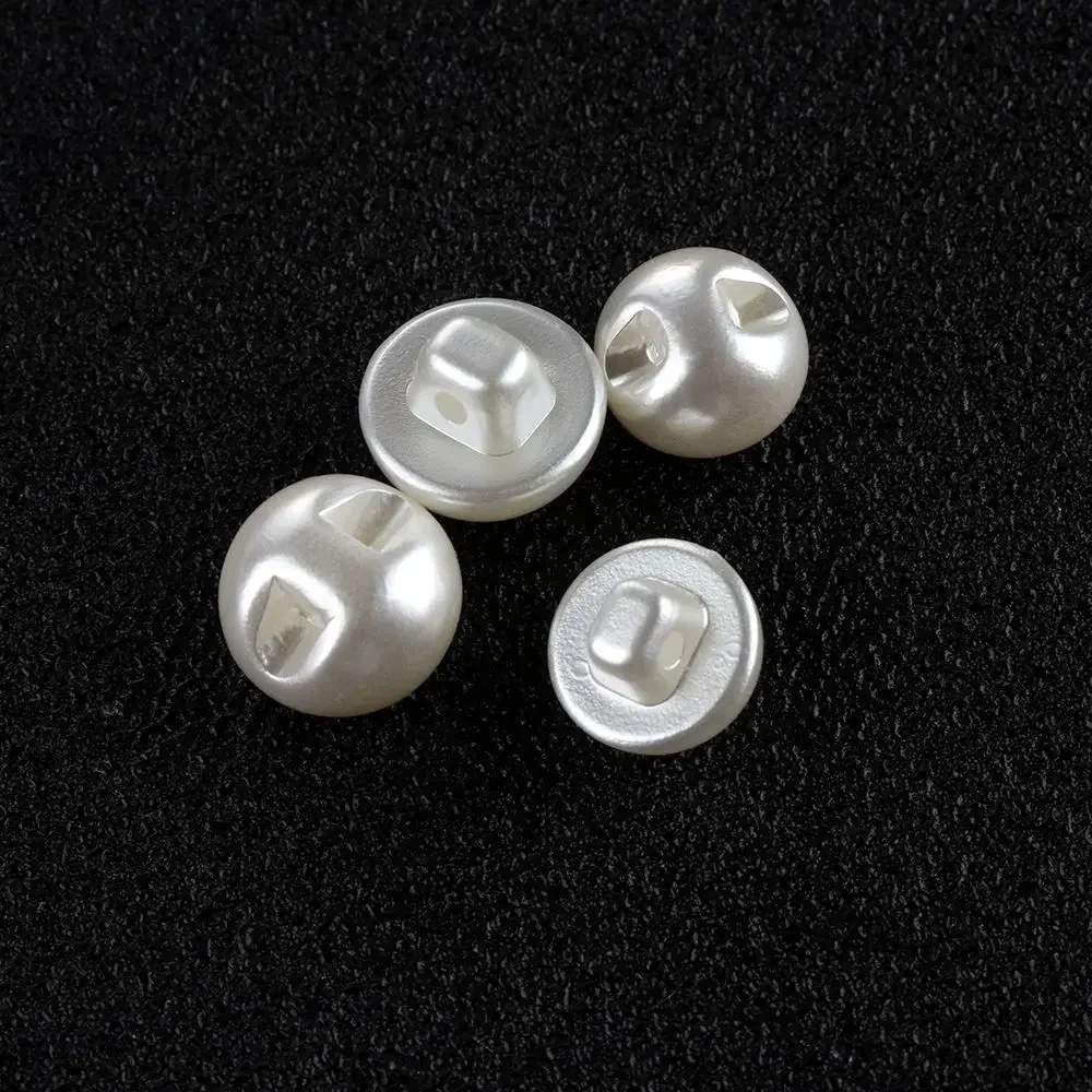 Plastic Pearl Buttons for Crafts Sewing Scrapbooking 10mm