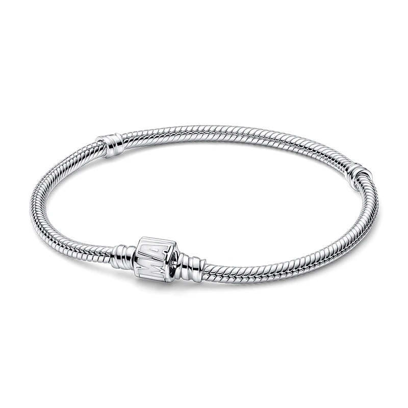 thumbnail image 1 of Bracelet chaîne serpent cœur en argent 925 pour femmes, nœud infini, fermoir papillon infini, bijoux cadeau, 1 of 5