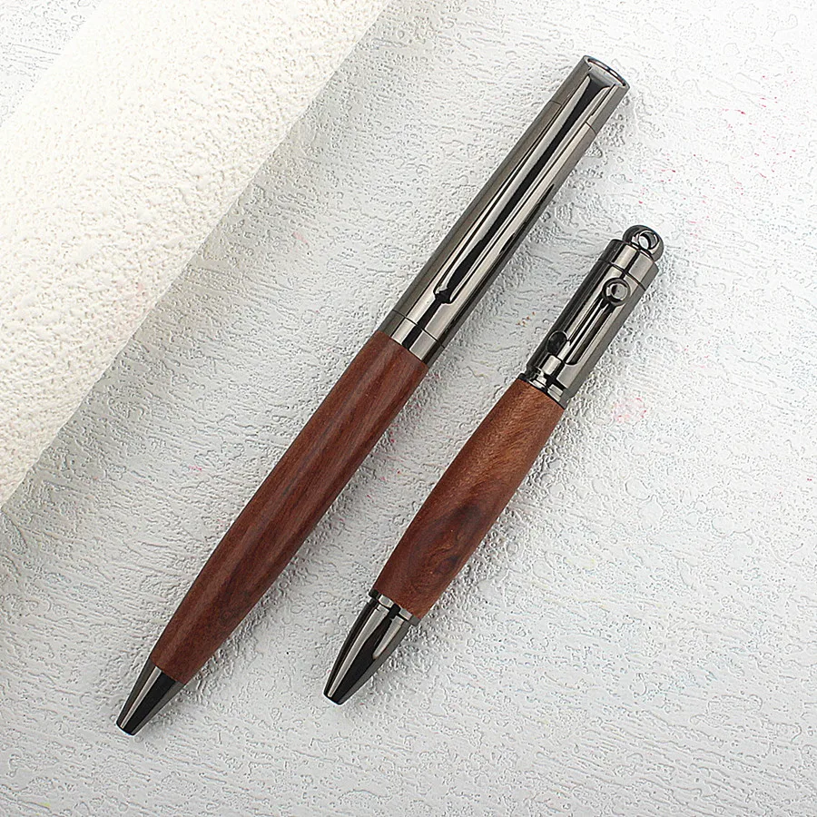Ballpoint Pen Multifunction Ballpoint Pen Ball Point Pen Premium Metal Ballpoint Pen with Wood Barrel for Smooth Writing Experience and High-End Design-0.7MM Ink-Office pens