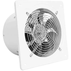 8 Inch Exhaust Shutter Fan, Wall Mounted Fan With Anti-Backflow Check Valve Chain Switch Used In Attic/Kitchen/Bathroom