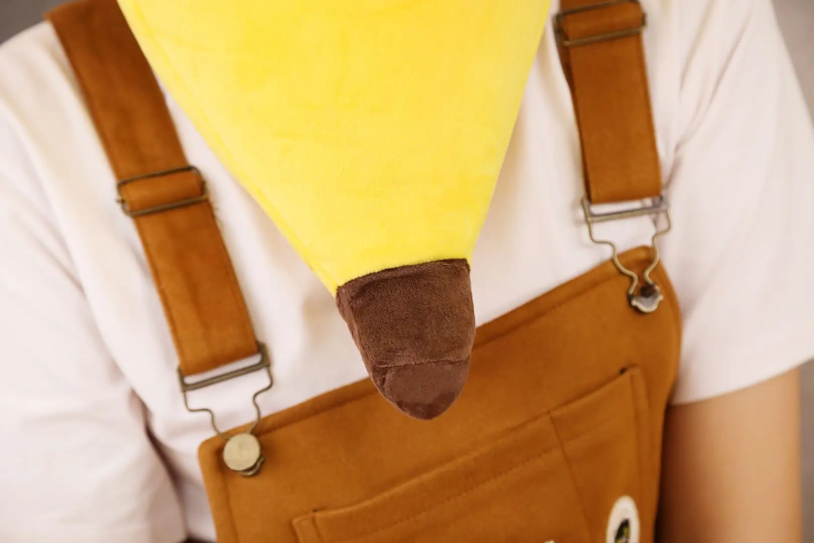 Lustige Bananen party Kostüm hut, warme Cosplay-Mütze, Cartoon Plüsch Kopf bedeckung, Abschluss ball Kopfschmuck, Haarschmuck, Karneval – Detail 4