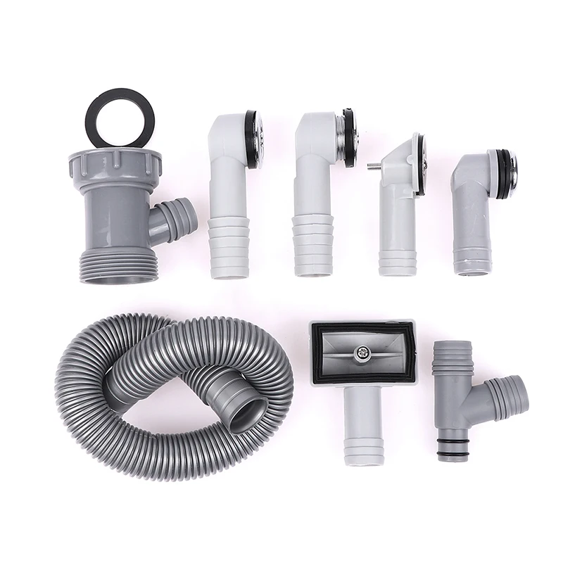 

1pcs Kitchen Basin Square Round Overflow Hole Conversion Joint Drainage Water Pipe Three Links Head Sink Connector Accessories