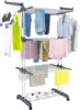 NEW Clothes Drying Rack, Oversized 4-Tier(67.7" High) Foldable Stainless Steel Movable Drying Rack with 4 castors 1