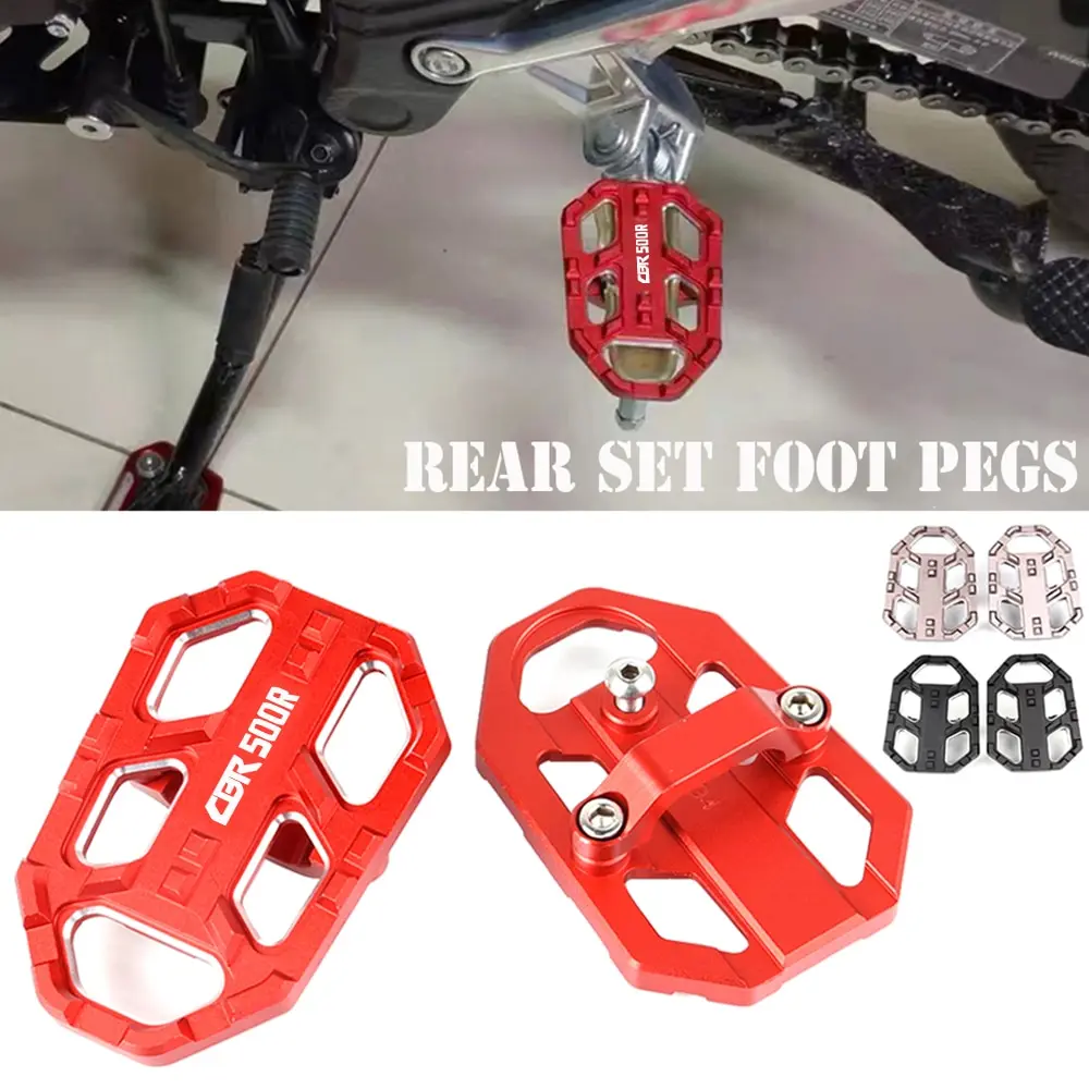 

For HONDA Motorcycle Accessories FootRest Footpegs Foot Pegs Pedals CBR500R CBR 500R CBR500 R 2017 2018 2019 2020 2021 2022 2023