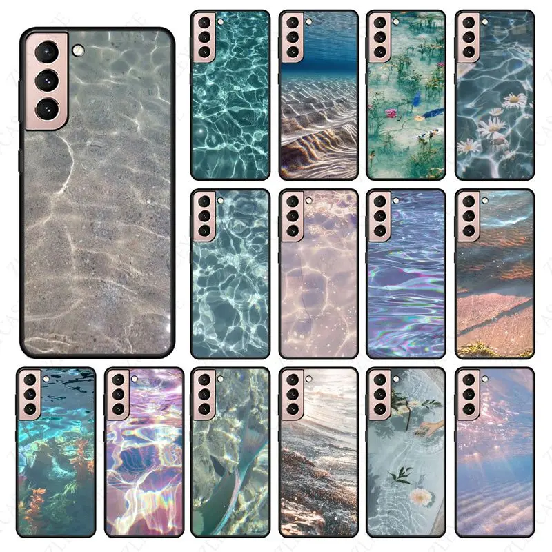 Sky Cloud Water Sunlight Pool Cover Estetica Wave Per Samsung Galaxy S21Plus S23 S20Fe S20Ultra S21Fe S22 S10Plus S23Ultra Case
