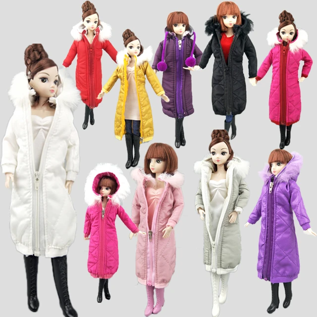 Casaco de pele com calças curtas, Roupas Barbie, Acessórios de Vestir, Roupa  1/6, 30cm, Conjunto 3 peças - AliExpress