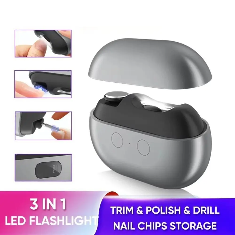 3 in 1 Easy Clip Nail Clippers with LED Light Portable Smart Nail Clipper for Seniors Electric Nails Care Tool