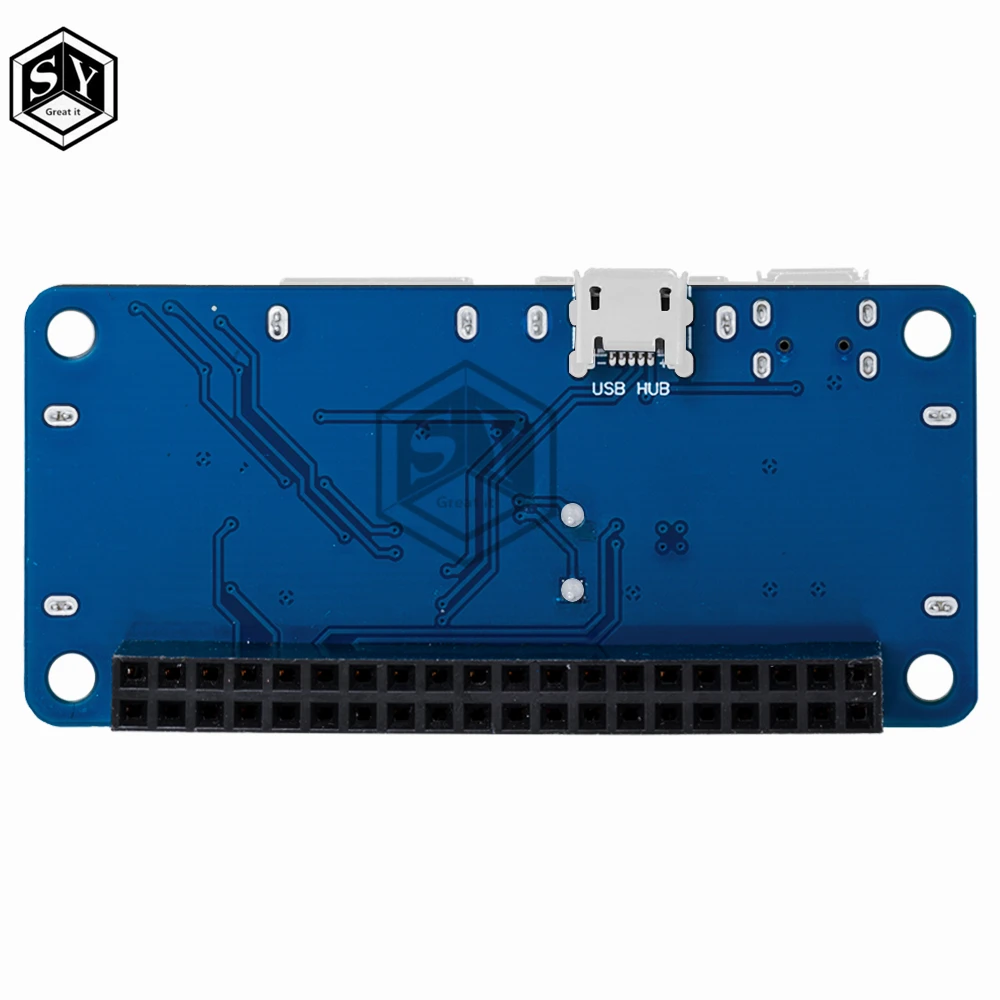 Enhanced USB Hub HAT Extension Board with Serial Debugging Functionality