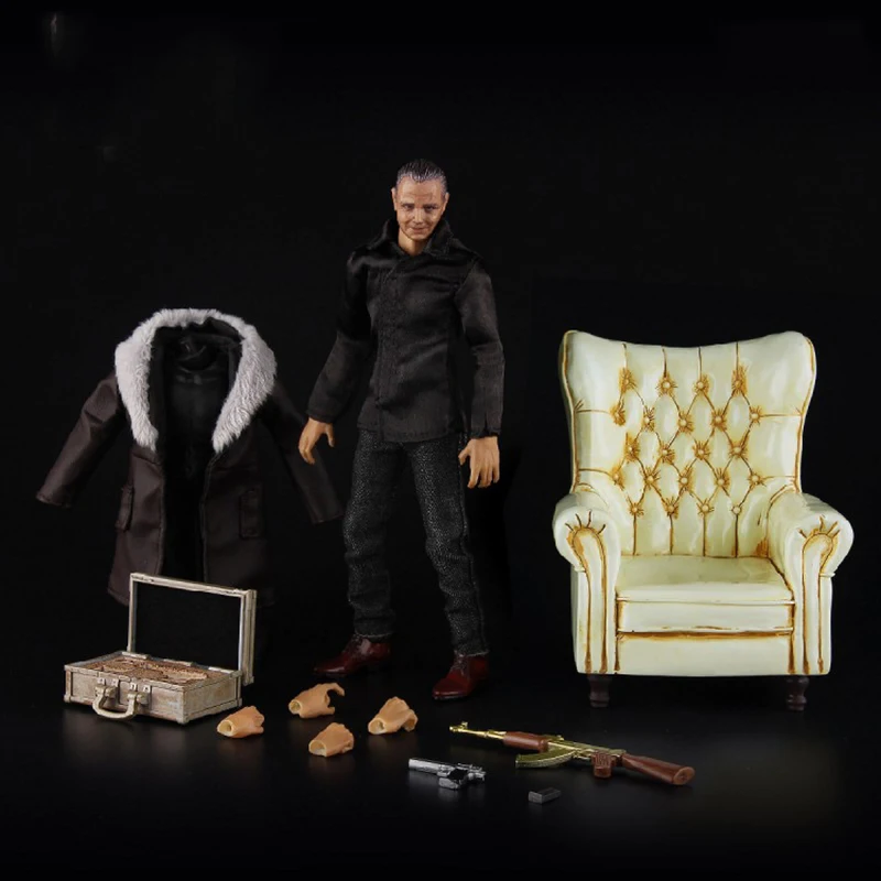 

V00013 1/12 Scale Male Soldier Purple Shirt Series Carlo Eduardo with Sofa Model 6'' Full Set Action Figure Dolls for Fans Gifts