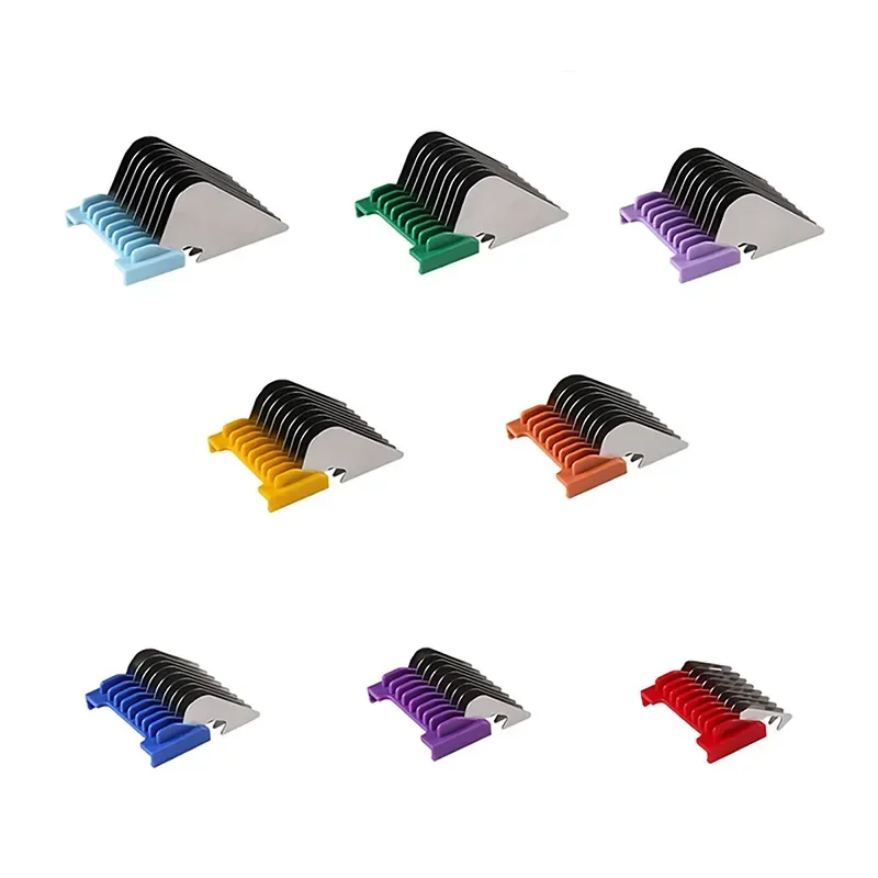 8pcs Pet Dog Cat Horse Steel Comb Set for Wahl Professional Animal Clipper Arco Bravura Chromado Creativa Figura Motion