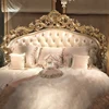 White Elegant Double BedDecoration Girls Style Wooden Circle Double Bed Modern Luxury Adults Cama Casal Furniture For Home 5
