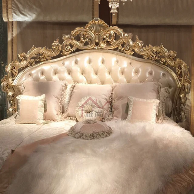 White Elegant Double BedDecoration Girls Style Wooden Circle Double Bed Modern Luxury Adults Cama Casal Furniture For Home 5