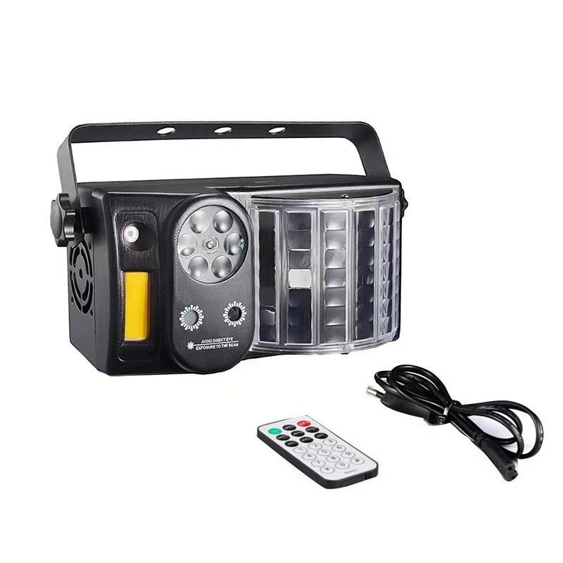 Светодиодный стробоскоп с ярким эффектом, 5 в 1, красный и зеленый лазер Светодиодный стробоскоп с ярким эффектом, 5 в 1, красный и зеленый лазер