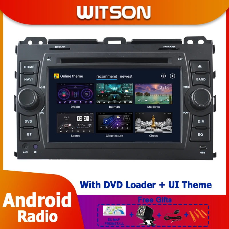 

7" Car Radio OEM DVD Player For Toyota Land Cruiser Prado 120 2004-2009 WIFI GPS Stereo CarPlay Player