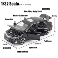 1/32 Toyota Corolla Hybrid Toy Car For Children Diecast Alloy Metal Miniature Model Pull Back Sound & Light Collection Gift Kid 2