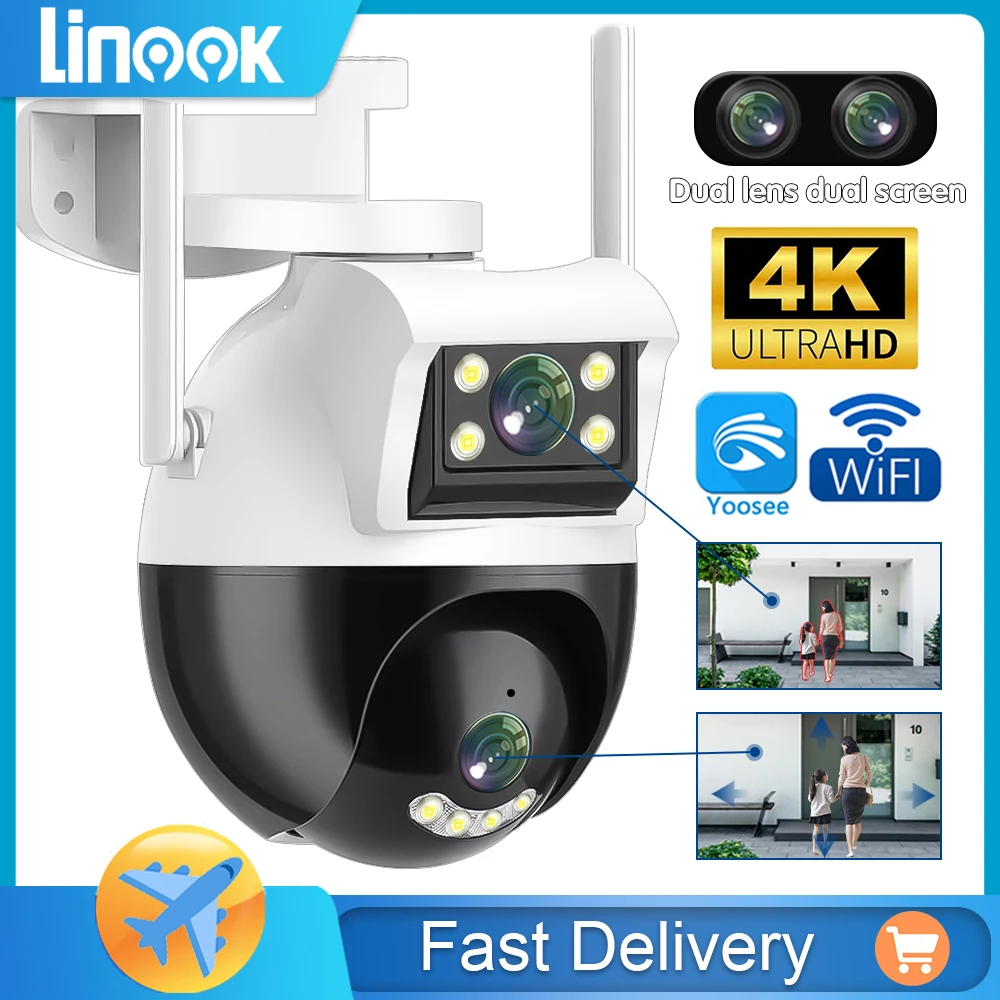 

Linook, YOOSEE CCTV камеры WIFI, наружная беспроводная CCTV камера наблюдения, IP камера безопасности, 4K, 8MP, двунаправленная беседа,