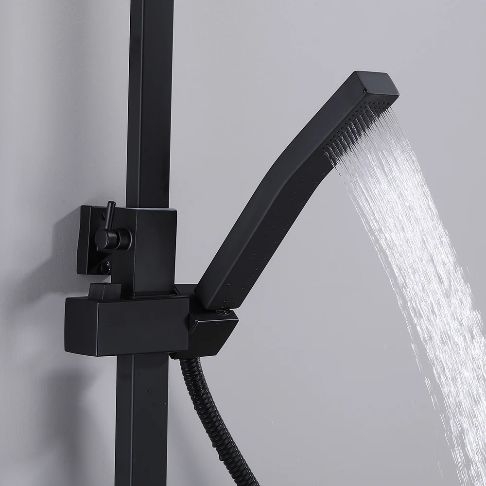 Stainless Steel Shower Faucet Cold Hot Multifunction Bath Tap With Spray Bidet and Bathroom Shelf