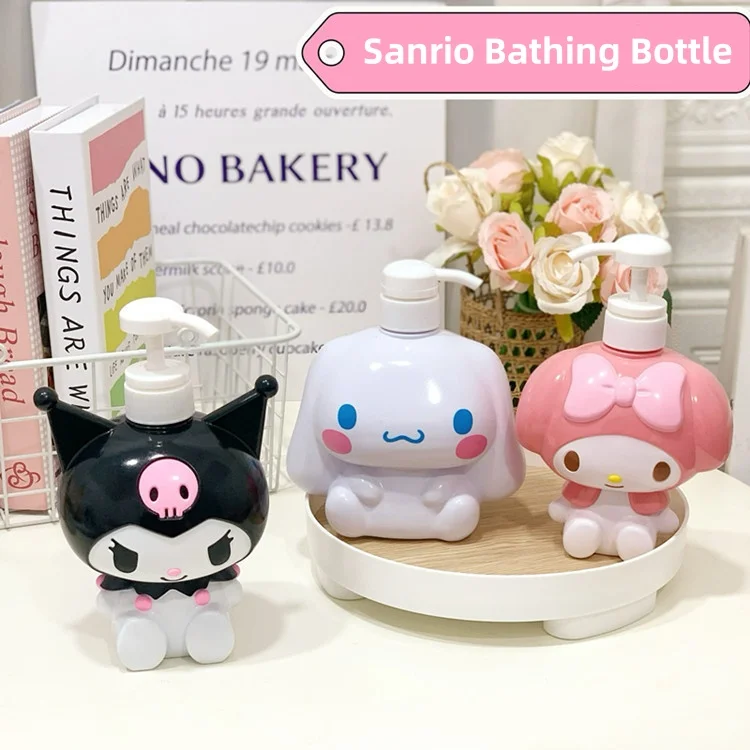 

Аниме Sanrio Cinnamoroll Kuromi My Melody Bottle Kawaii большой емкости неваляшка бутылка шампуня бутылка для душа гель мыло для рук