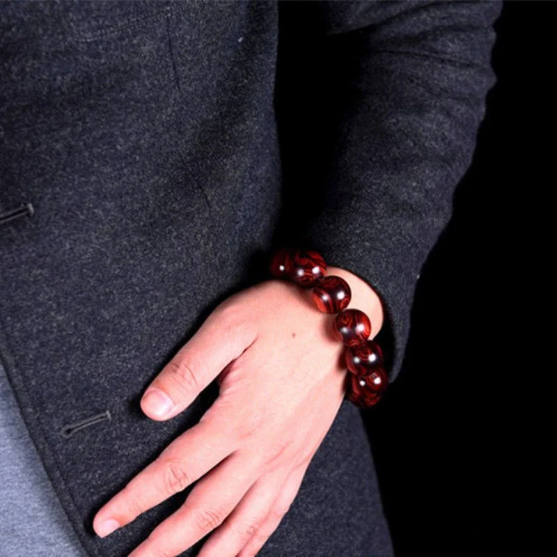 Hainan Huanghuali Handstring 2.0 Haihuang Ghost Face Eyes to Youli Old Material Buddha Bead Bracelet for Men and Women Scented R