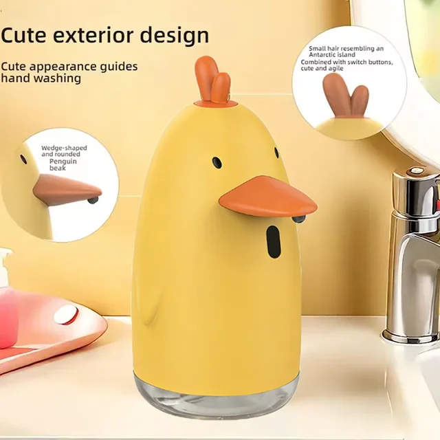 เครื่องจ่ายสบู่อัตโนมัติ เครื่องจ่ายสบู่โฟมแบบไร้สัมผัส ชาร์จ USB เครื่องล้างมือเด็ก เครื่องจ่ายสบู่โฟมไฟฟ้า 1