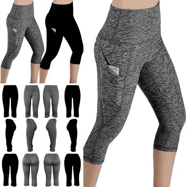 Capri Leggings for Women High Waisted Capri Leggings with Pockets for Women  Yoga Pants Workout Capri Pants - AliExpress