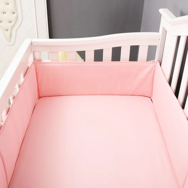 Ensemble de couverture de Rail de berceau de couleur unie, doublure de lit de bébé, protection de lit de berceau, cadeau pour nouveau-né, décoration de literie 1