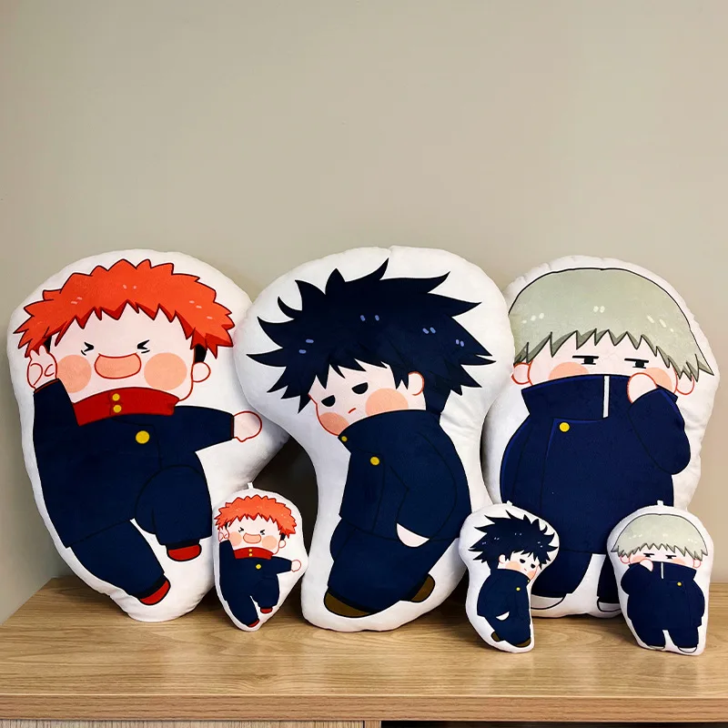 15/45cm Anime Jujutsu Kaisen Cushion Plush Pendant Satoru Gojo Yuji Megumi Car Back Cartoon Pillow Cute Doll