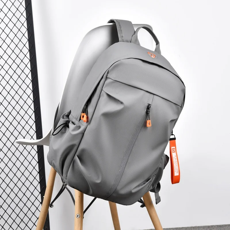 

2023 new backpack casual simple large capacity 15.6-inch men's waterproof backpack with USB backpack fashion street hipster