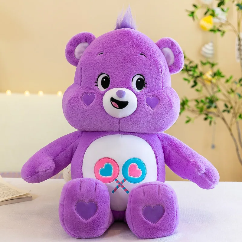 MINISO 카와이 레인보우 베어 봉제 장난감, 사랑스러운 애니메이션 테디 베어 인형, 부드러운 장난감, 방 장식, 생일 선물, 40cm