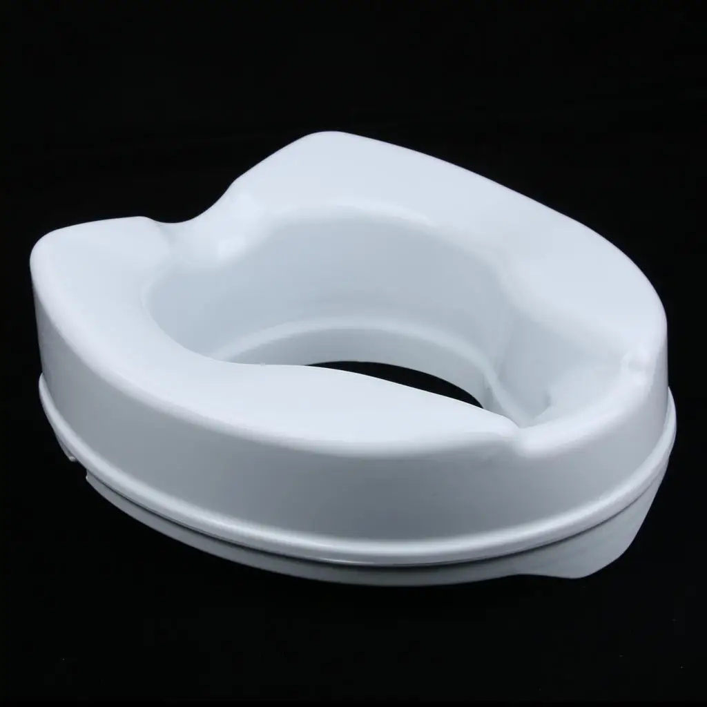 Portable Toilet Seat Riser Raised Elevated without Cover-4