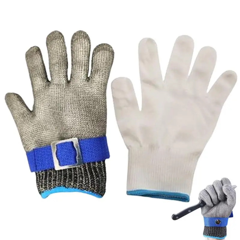 

Cut Protection Kitchen Gloves Ergonomic Chain Gloves With Firm Grip Anti Cutting Durable And Comfortable Construction Gloves For