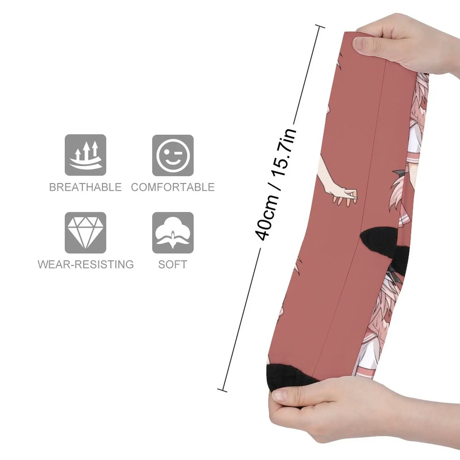 Astolfo - School Uniform Socks Men's soccer sock moving stockings Antiskid soccer socks