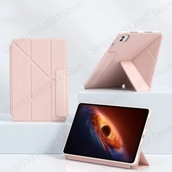 Magnetic PU Leather Fold Stand Cover for MagicPad 4 12.3 inch (Pink)