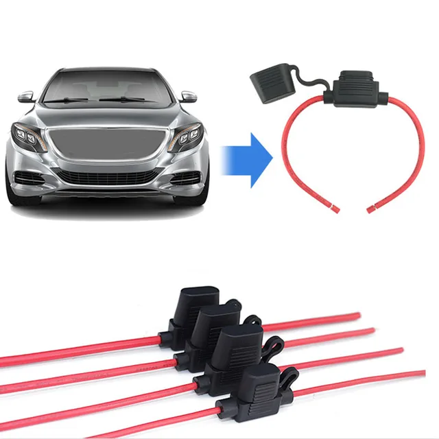 YGL Kit 10 Portafusibili ATC/ATO 16AWG Impermeabili Per Auto - Con Cavi E 15 Fusibili Da 15A - Foto 5