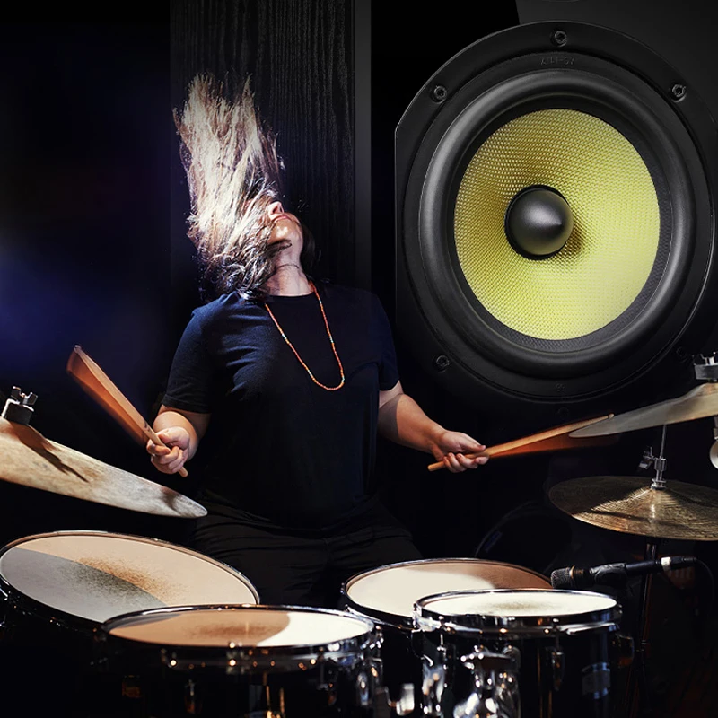 100W 6.5 Inch Desktop Two-Way NS-2000 Speaker High Power HiFi Audio Speaker Passive Bookshelf Surround Home Theater