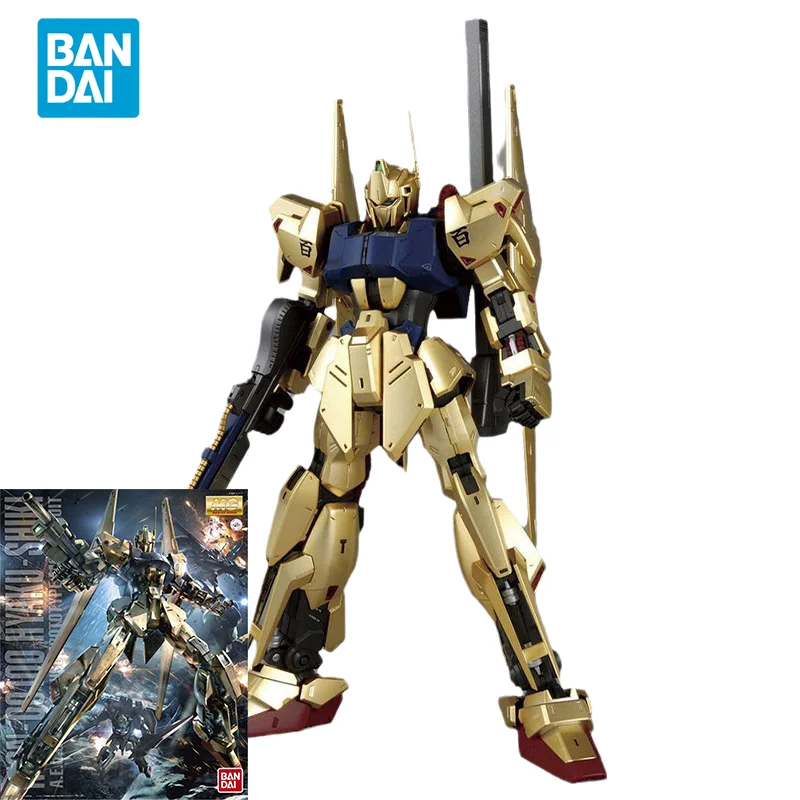 

Bandai Original GUNDAM Anime Model MG 1/100 MSN-00100 HYAKU-SHIKI GUNDAM Action Figure Assembly Model Toys Gifts for Children