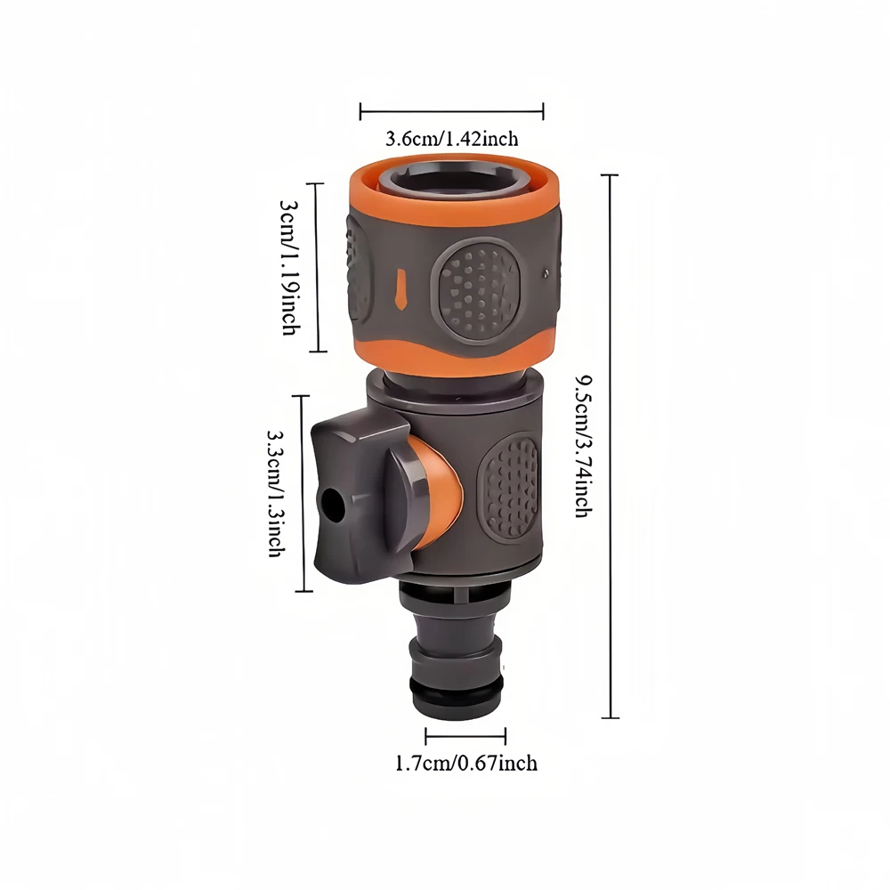 Quick Connect Garden Hose Adapter Ball Valve Fits 1/2" 3/8" 3/4" etc Hose Quick Connectors for Lawn/Garden/Car Washing