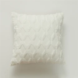 Soft Decorative Cozy Cushion Cover for Home Décor - Throw Pillow Cover for Living Room, Bedroom, Sofa, or Christmas Decor (White)