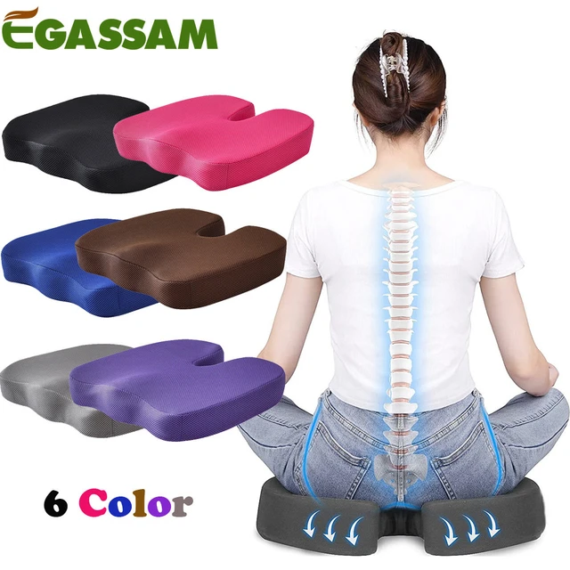 Seat Cushion, Office Chair Cushions Butt Pillow for Long Sitting, Memory  Foam Chair Pad for Back, Coccyx, Tailbone Pain Relief - AliExpress