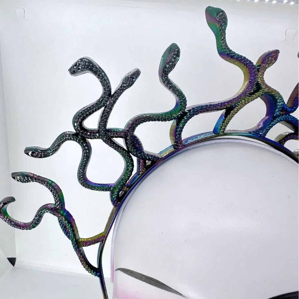 Plastic Snake Hair Hoop Headband for Halloween Cosplay