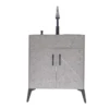 Grey Stainless steel and alloy Kitchen and Laundry Sink with Cabinet and Faucet, Cabinet with Sink for Laundry & Utility Room 1