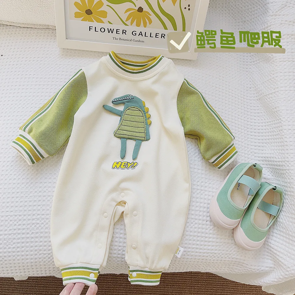 

Autumn New Baby Series Splicing Baby Long Sleeve Climbing Suit 0-3 Years Old Boys and Girls