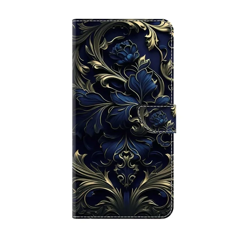 Premium Painted Wallet Flip Stand Case for Samsung Galaxy A17 - Elegant Book Cover Design