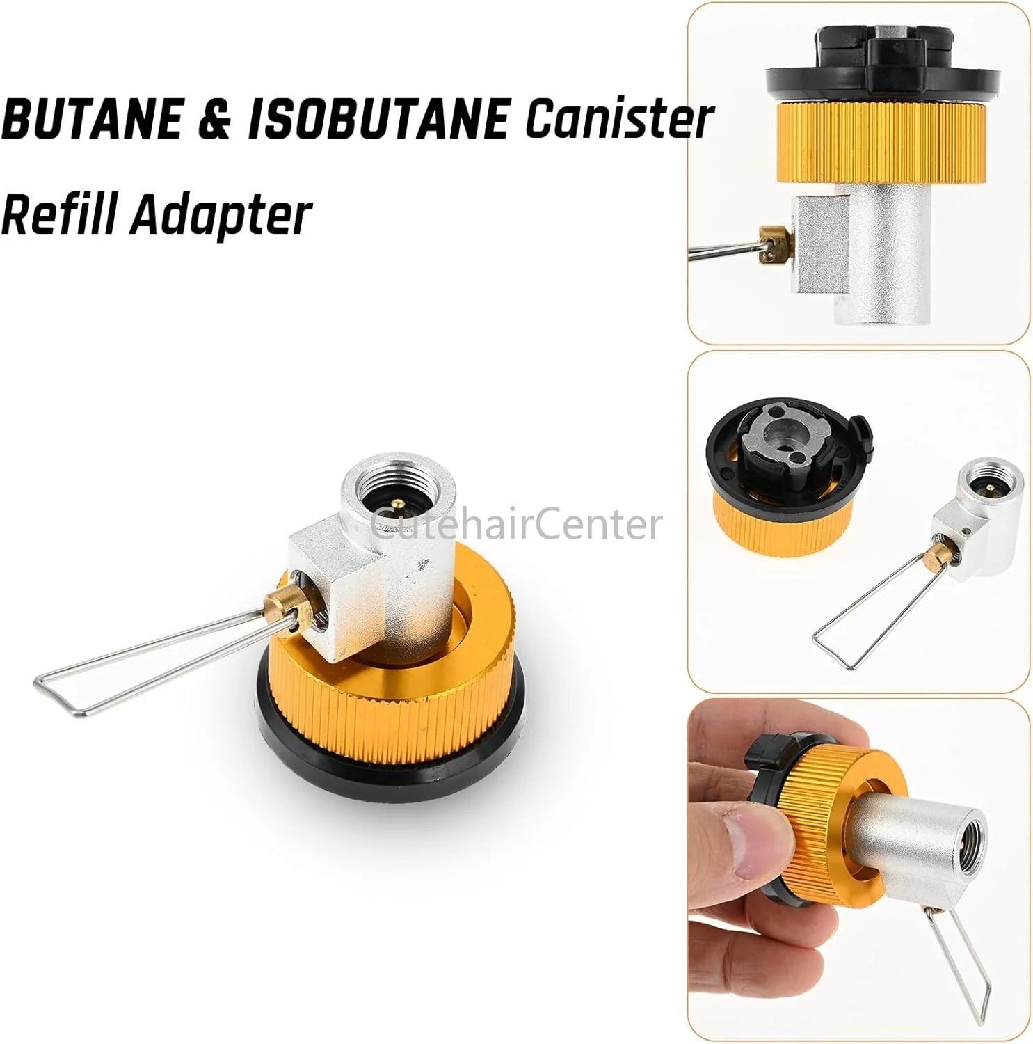 Camping Gas Canister Refill Adapter for Isoutane/Butane Stove Valve Shifter OD CB Can Inflating Filling Outdoor BBQ Portable Kit