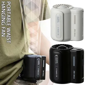 Ventilatore portatile sospeso in vita 3 velocità Forte flusso d'aria Indossabile Ventilatore personale con clip Ventilatore fresco ricaricabile sotto la camicia 1