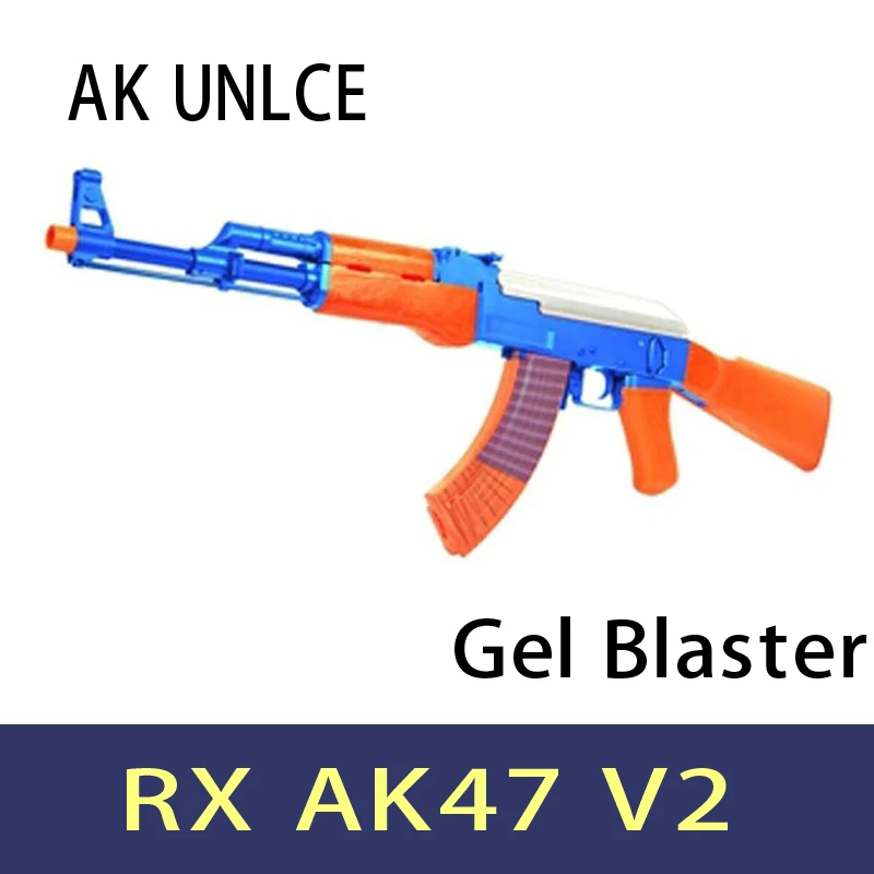 Ak Uncle Rx Ak47 V2 Gel Blaster Magazine Feeding Toys Gun Electric Continuous Launch Children's Gifts