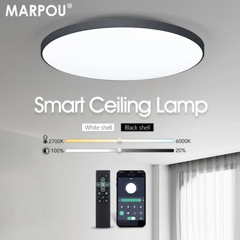 MARPOU Smart LED Ceiling Lamp with Remote Control – Dimmable Ceiling Light for Bedroom, Living Room, and Home Use 1