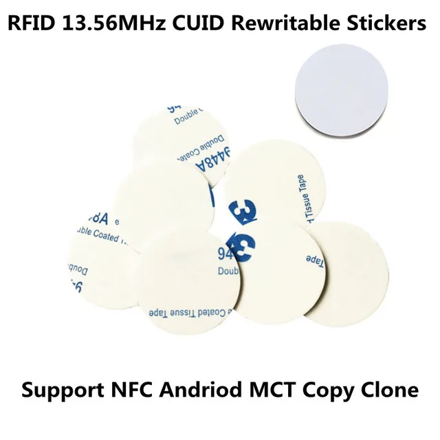 5/10pcs 13.56Mhz RFID CUID Key Tag Sticker Label Card Key UID Changeable Block 0 Writable Rewrite For NFC Andriod MCT Copy Clone